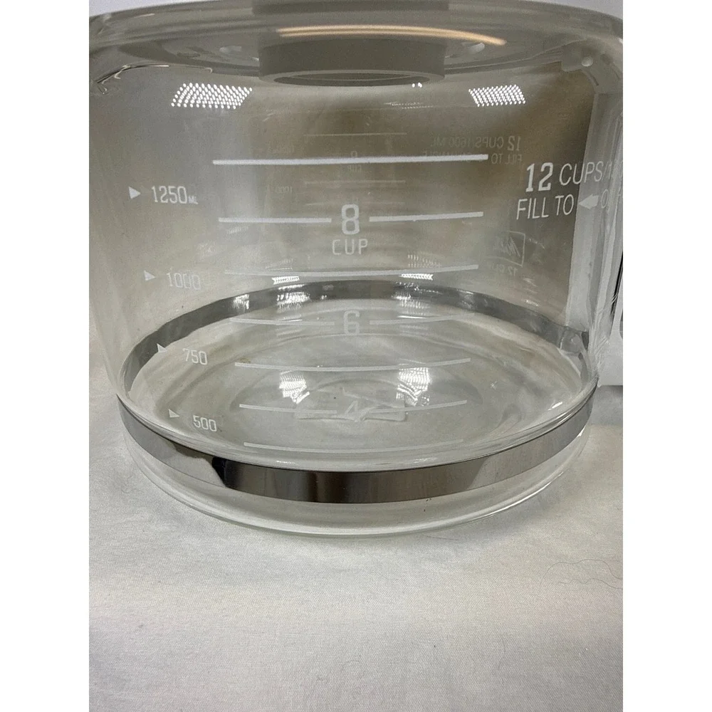 Melitta 10-12 Cup Replacement Coffee Carafe Glass White Handle RCA-10/12U